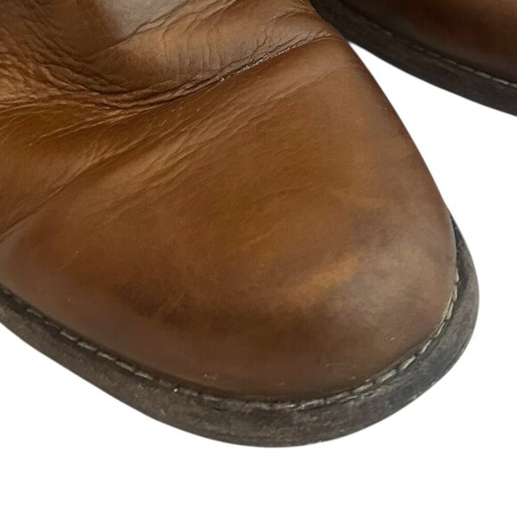 Frye Phillip Studded Harness Boots Booties Short Brown Leather Size 6.5 Women's - Picture 3 of 15